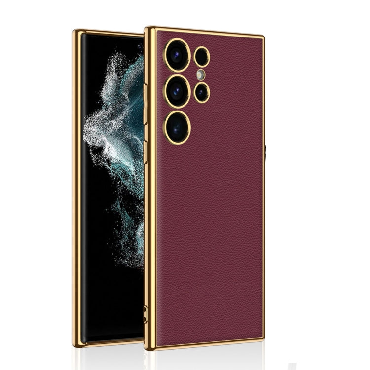 GKK Plating TPU + Funda de cuero para teléfo...