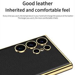 GKK Plating TPU + Funda de cuero para teléfo...