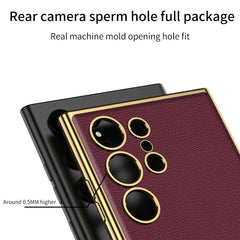 GKK Plating TPU + Funda de cuero para teléfo...