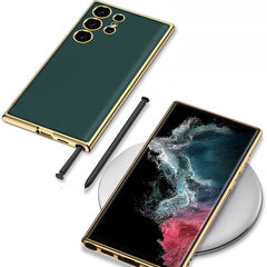 GKK Plating TPU + Funda de cuero para teléfo...