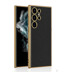 GKK Plating TPU + Funda de cuero para teléfo...