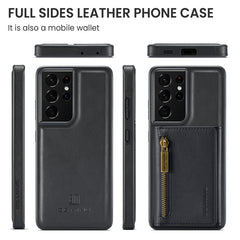 DG.MING M5 Series Zip RFID Funda de cuero de...