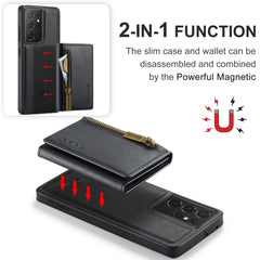 DG.MING M5 Series Zip RFID Funda de cuero de...