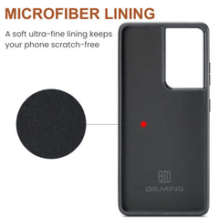 DG.MING M5 Series Zip RFID Funda de cuero de...