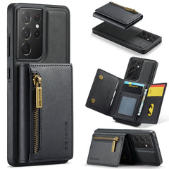 DG.MING M5 Series Zip RFID Funda de cuero de...