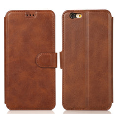 Funda de cuero con tapa horizontal y hebilla...
