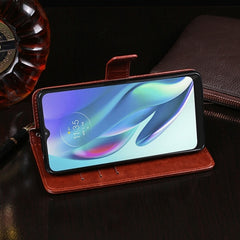 Funda de teléfono de cuero con textura Crazy...