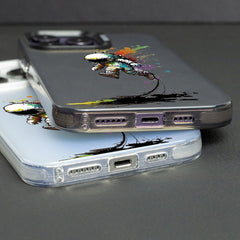 Caja de teléfono PC+TPU esmerilada con tinta...