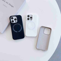 Funda para teléfono de silicona líquida magn...