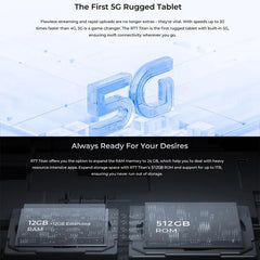 OUKITEL RT7 TITAN 5G Network IP68/IP69K Tabl...