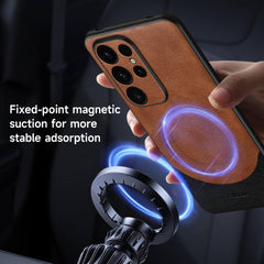 SULADA Funda magnética MagSafe de cuero con ...
