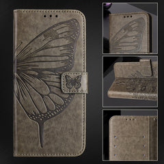 Funda para teléfono de cuero con mariposa en...