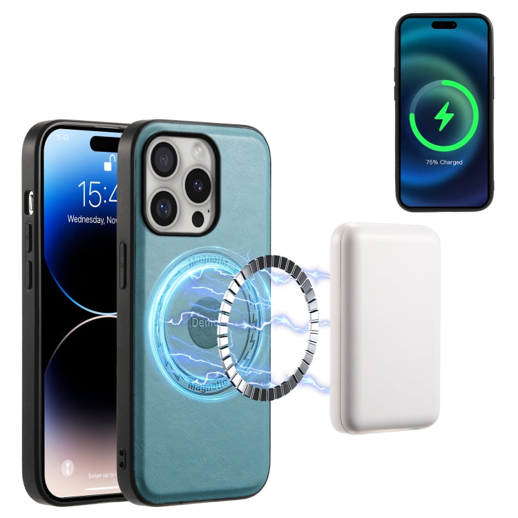 Funda para teléfono MagSafe de cuero con tex...