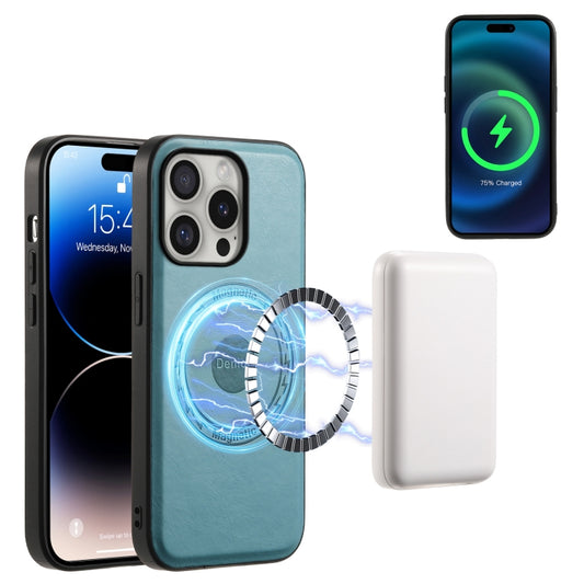 Funda para teléfono MagSafe de cuero con tex...