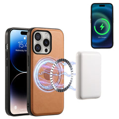 Funda para teléfono MagSafe de cuero con tex...