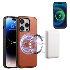Funda para teléfono MagSafe de cuero con tex...