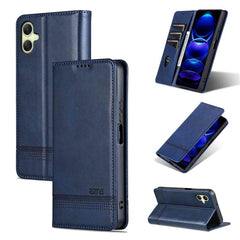AZNS Funda de teléfono de cuero con tapa mag...