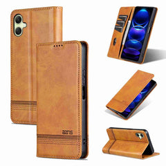 AZNS Funda de teléfono de cuero con tapa mag...