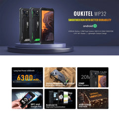 Oukitel WP32, IP68/IP69K, 5.93 pulgadas Andr...