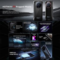 Teléfono resistente HOTWAV T7, 6280 mAh, 6,5...