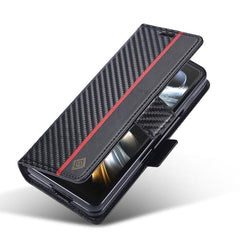 LC.IMEEKE Funda para teléfono de cuero y fib...