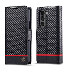 LC.IMEEKE Funda para teléfono de cuero y fib...
