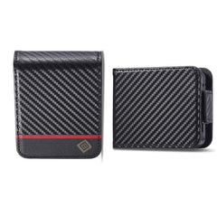 LC.IMEEKE Funda para teléfono de cuero y fib...