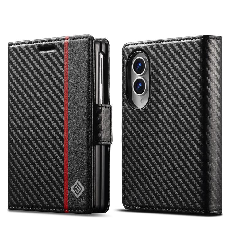 LC.IMEEKE Funda para teléfono de cuero y fib...
