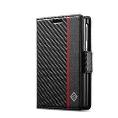 LC.IMEEKE Funda para teléfono de cuero y fib...