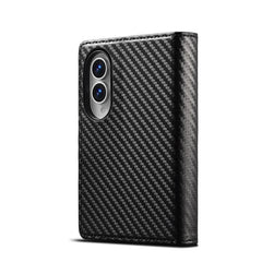 LC.IMEEKE Funda para teléfono de cuero y fib...