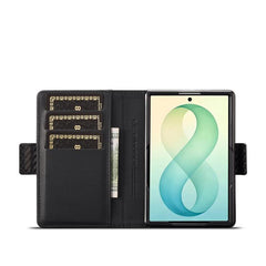 LC.IMEEKE Funda para teléfono de cuero y fib...