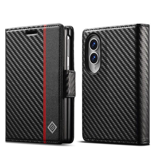 LC.IMEEKE Funda para teléfono de cuero y fib...