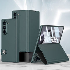 Funda de teléfono de cuero con tapa integrad...