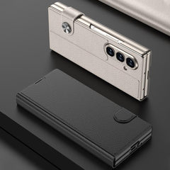 Funda de teléfono de cuero con tapa integrad...