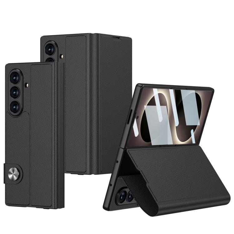 Funda de teléfono de cuero con tapa integrad...