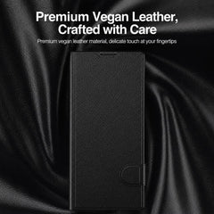 Funda de teléfono de cuero con tapa integrad...