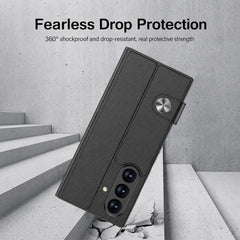 Funda de teléfono de cuero con tapa integrad...