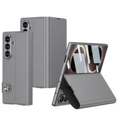 Funda de teléfono de cuero con tapa integrad...