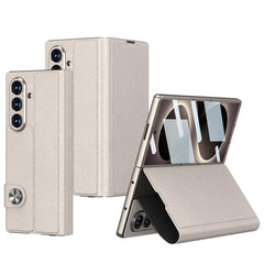 Funda de teléfono de cuero con tapa integrad...