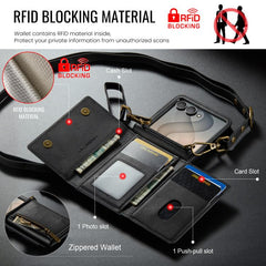 DG.MING M5 Series Zip RFID Funda de cuero de...
