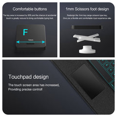 Funda de cuero para tableta con teclado Blue...