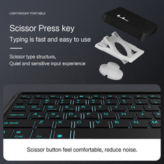 Funda de cuero para tableta con teclado Blue...