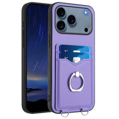 Funda para teléfono con tarjetero y anillo R...