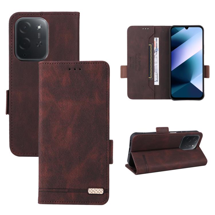 Funda de teléfono de cuero con cierre magnét...
