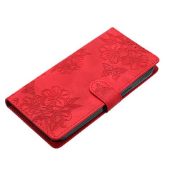 Funda para teléfono de PU con relieve de pie...