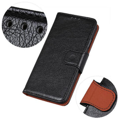 Funda para teléfono de cuero con tapa horizo...