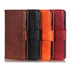 Funda para teléfono de cuero con tapa horizo...