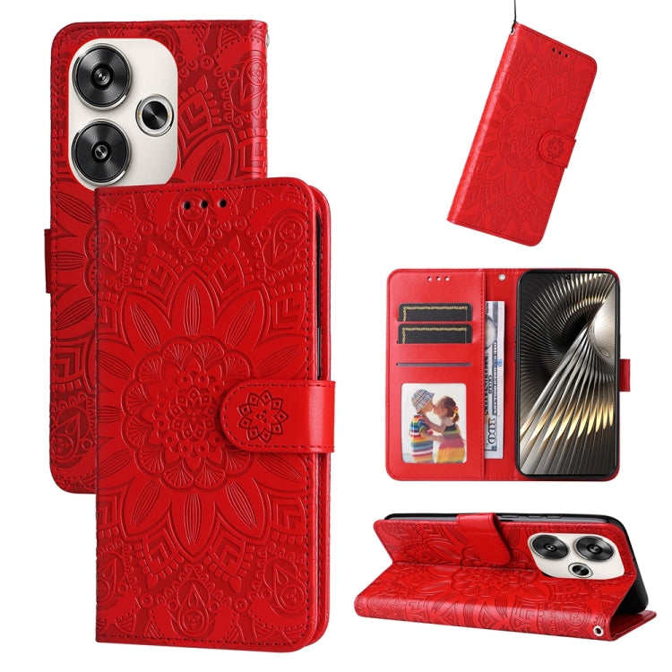 Funda para teléfono de piel con girasoles en...