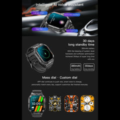 Reloj inteligente deportivo LEMFO K61 Pro de 1,96 pulgadas con Bluetooth 5.0