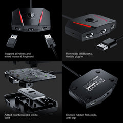 GameSir Consola de Juegos Convertidor de Ratón y Teclado
